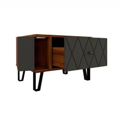 Спальня Римини ПМ-375.10 исп.2 Тумба (МДФ графит софт) в Талице - talica.mebel24.online | фото 2
