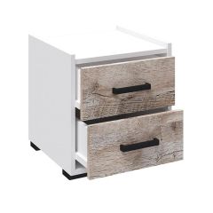 Спальня Соната Тумба прикроватная (Белый/Дуб юкон) в Талице - talica.mebel24.online | фото 2
