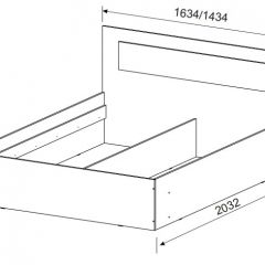 Спальный гарнитур МСП-1 (Дуб золотой/Камень темный) 1400 в Талице - talica.mebel24.online | фото 3