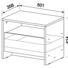 Спальный гарнитур МСП-1 (Дуб золотой/Камень темный) 1400 в Талице - talica.mebel24.online | фото 6