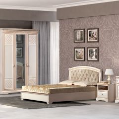 Спальный гарнитур Парма (модульный) кремовый белый в Талице - talica.mebel24.online | фото