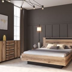 ПРАГА Спальный гарнитур Серия 3 (Дуб Делано/Дуб Венге) в Талице - talica.mebel24.online | фото