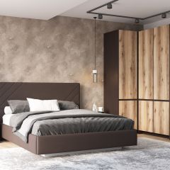 ПРАГА Спальный гарнитур Серия 3 (Дуб Делано/Дуб Венге) в Талице - talica.mebel24.online | фото 5