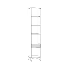 Стеллаж 13.145 Миндаль в Талице - talica.mebel24.online | фото 3