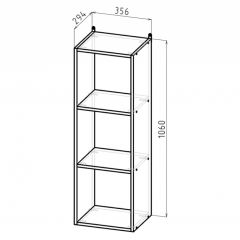 Стеллаж 3 секции (дуб сонома) в Талице - talica.mebel24.online | фото 2