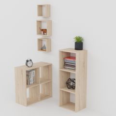 Стеллаж 3 секции (дуб сонома) в Талице - talica.mebel24.online | фото 4