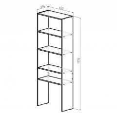 Стеллаж Элемент-1 (дуб сонома) в Талице - talica.mebel24.online | фото 2