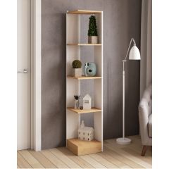 Стеллаж СТМ-1 ЛДСП Белый/ЛДСП Дуб крафт золотой в Талице - talica.mebel24.online | фото
