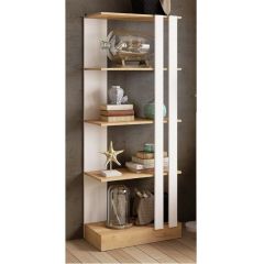 Стеллаж СТМ-2 ЛДСП Белый/ЛДСП Дуб крафт золотой в Талице - talica.mebel24.online | фото