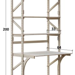 Стеллаж+стол Конструктор Арт.СRСт1-1 в Талице - talica.mebel24.online | фото 2