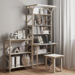 Стеллаж+стол со стойкой Конструктор Арт.СRСт2-1 в Талице - talica.mebel24.online | фото 6