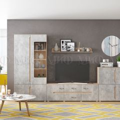 КИМ Стенка (Бетон темный/Дуб Сонома) Вариант 1 в Талице - talica.mebel24.online | фото