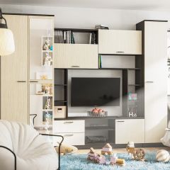 Стенка Марта 11 (Венге/Беленый дуб) в Талице - talica.mebel24.online | фото