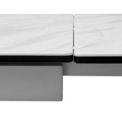 Стол BELLUNO 160 MARBLES KL-99 Белый мрамор матовый, итальянская керамика/ белый каркас, ®DISAUR в Талице - talica.mebel24.online | фото 7
