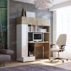 Стол компьютерный ПКС-1 (дуб сонома/белый глянец) в Талице - talica.mebel24.online | фото 2