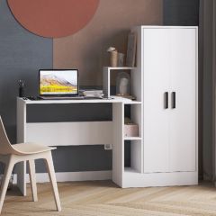 Стол компьютерный СКМ-1 ЛДСП Белый в Талице - talica.mebel24.online | фото
