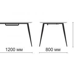 Стол Корсика В1 (дуб Вотан/черный) в Талице - talica.mebel24.online | фото 3