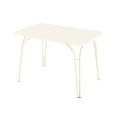 Стол кухонный Аркада пластик семолина бежевая В1 белый в Талице - talica.mebel24.online | фото