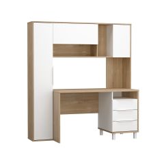 Стол рабочий 12.95 N Комфорт (Дуб сонома, Белый PE шагрень) в Талице - talica.mebel24.online | фото 2