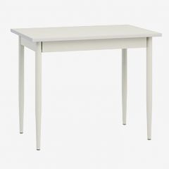 Стол Темп 1 (белый/кромка ПВХ 2мм/ножки металл белые d40) в Талице - talica.mebel24.online | фото