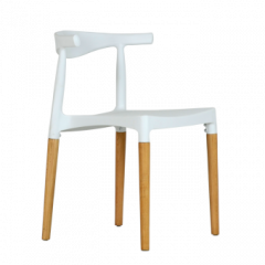 Стул Barneo N-219 Elbow интерьерный кухонный белый в Талице - talica.mebel24.online | фото