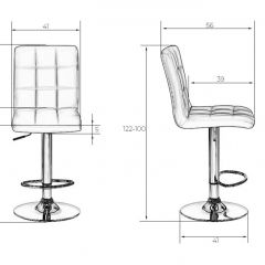 Стул барный DOBRIN KRUGER LM-5009 (белый) в Талице - talica.mebel24.online | фото 2