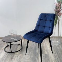 Стул CHIC BLUVEL-86 NAVY BLUE / черный каркас М-City в Талице - talica.mebel24.online | фото 5