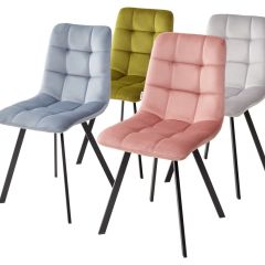 Стул CHILLI SQUARE BLUVEL-03 светло-серый, велюр / черный каркас М-City в Талице - talica.mebel24.online | фото 8