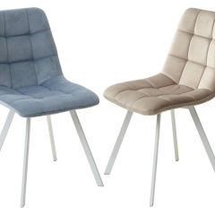Стул CHILLI SQUARE G108-56 пудровый синий, велюр/ белый каркас М-City в Талице - talica.mebel24.online | фото 3
