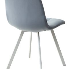 Стул CHILLI SQUARE G108-56 пудровый синий, велюр/ белый каркас М-City в Талице - talica.mebel24.online | фото 4