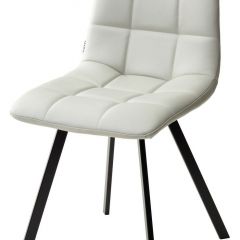 Стул CHILLI SQUARE HK017-03 светло-серый, PU/ черный каркас М-City в Талице - talica.mebel24.online | фото
