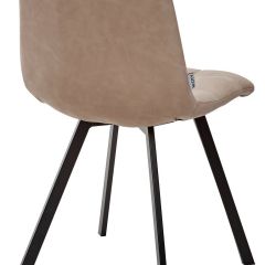 Стул CHILLI SQUARE RU-09 серо-бежевый винтаж, PU / черный каркас М-City в Талице - talica.mebel24.online | фото 3