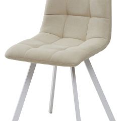 Стул CHILLI SQUARE UF860-01B бежевый, ткань/ белый каркас М-City в Талице - talica.mebel24.online | фото