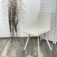 Стул ELVIS WZ2042-18 белая галька фактурный велюр / белый каркас М-City в Талице - talica.mebel24.online | фото