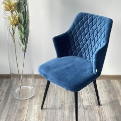 Стул HERMAN 360 град. СИНИЙ #29, велюр / черный каркас М-City в Талице - talica.mebel24.online | фото