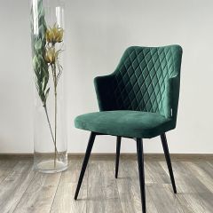 Стул HERMAN 360 град. ЗЕЛЕНЫЙ #19, велюр / черный каркас М-City в Талице - talica.mebel24.online | фото