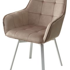 Стул MAVERICK 360 град. поворот. BLUVEL-40 BEIGE/ белый каркас, М-City в Талице - talica.mebel24.online | фото
