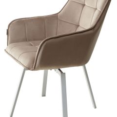 Стул MAVERICK 360 град. поворот. BLUVEL-40 BEIGE/ белый каркас, М-City в Талице - talica.mebel24.online | фото 8
