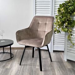 Стул MAVERICK 360 град. поворот. BLUVEL-40 BEIGE/ черный каркас, М-City в Талице - talica.mebel24.online | фото 5