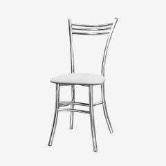 Стул "Увертюра", кож.зам - Далас вайт/ножки хром (4шт) в Талице - talica.mebel24.online | фото