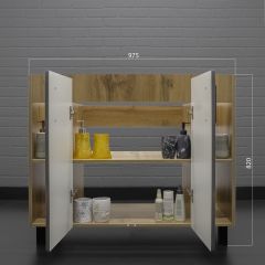 Тумба под умывальник "Фостер 100" Craft без ящика Домино (DCr2205T) в Талице - talica.mebel24.online | фото 7