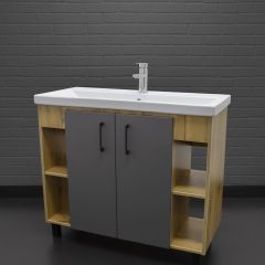 Тумба под умывальник "Фостер 100" Craft без ящика Домино (DCr2205T) в Талице - talica.mebel24.online | фото 5
