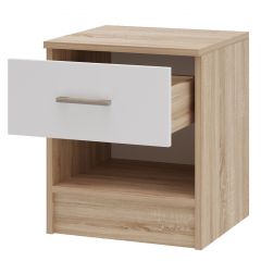 БЕАТРИС Тумба прикроватная (Дуб Сонома/Белый глянец) в Талице - talica.mebel24.online | фото 2