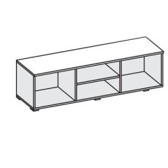 Тумба ТВ 1500 (ЛДСП Белый/Белый глянец) в Талице - talica.mebel24.online | фото 2