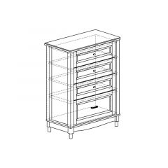 Тумба высокая №409 Прованс в Талице - talica.mebel24.online | фото 2