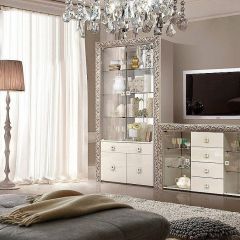 Зеркало большое Тиффани Premium черная/серебро (ТФ/02(П) в Талице - talica.mebel24.online | фото 2