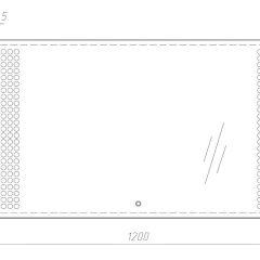 Зеркало Cosmo 120 black с подсветкой Sansa (SC1048Z) в Талице - talica.mebel24.online | фото 2