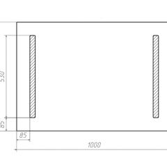 Зеркало Good Light 2-100 с подсветкой Домино (GL7016Z) в Талице - talica.mebel24.online | фото 3