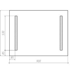 Зеркало Good Light 2-90 с подсветкой Домино (GL7015Z) в Талице - talica.mebel24.online | фото 6