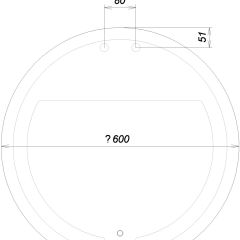 Зеркало Halo 600х600 с тёплой подсветкой Sansa (SH1065Z) в Талице - talica.mebel24.online | фото 2